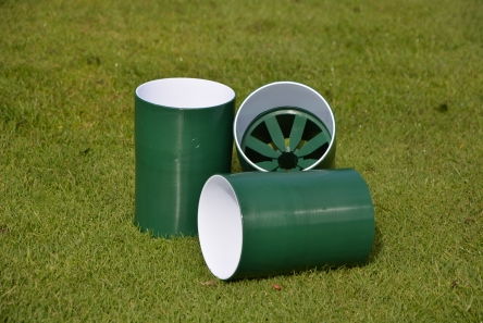 Deluxe Green & White Plastic Hole Cup483