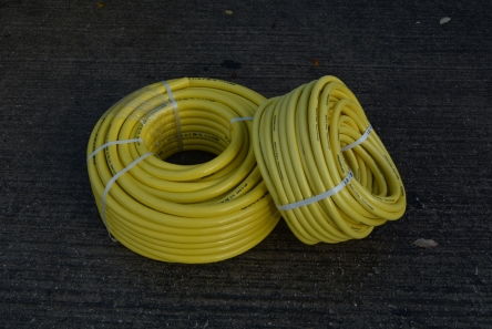 yellow irrigation hose