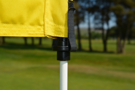 velcro fastening flag on golf flag pole